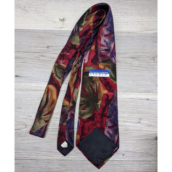 Oscar De La Renta Studio Mens Multicolored  Tie 58" - Picture 3 of 8